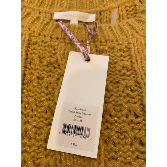 NWT LoveShackFancy Cable Rosie Sweater Size Medium - Picture 7 of 8